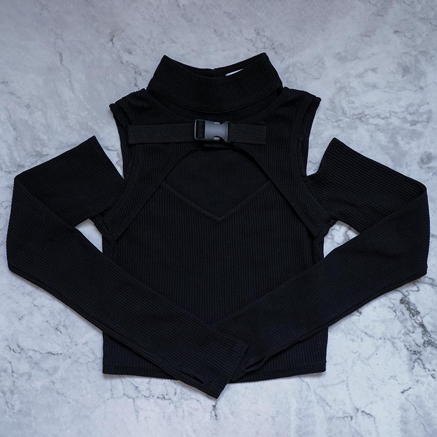 Bento Layered Buckle Detail Sweater