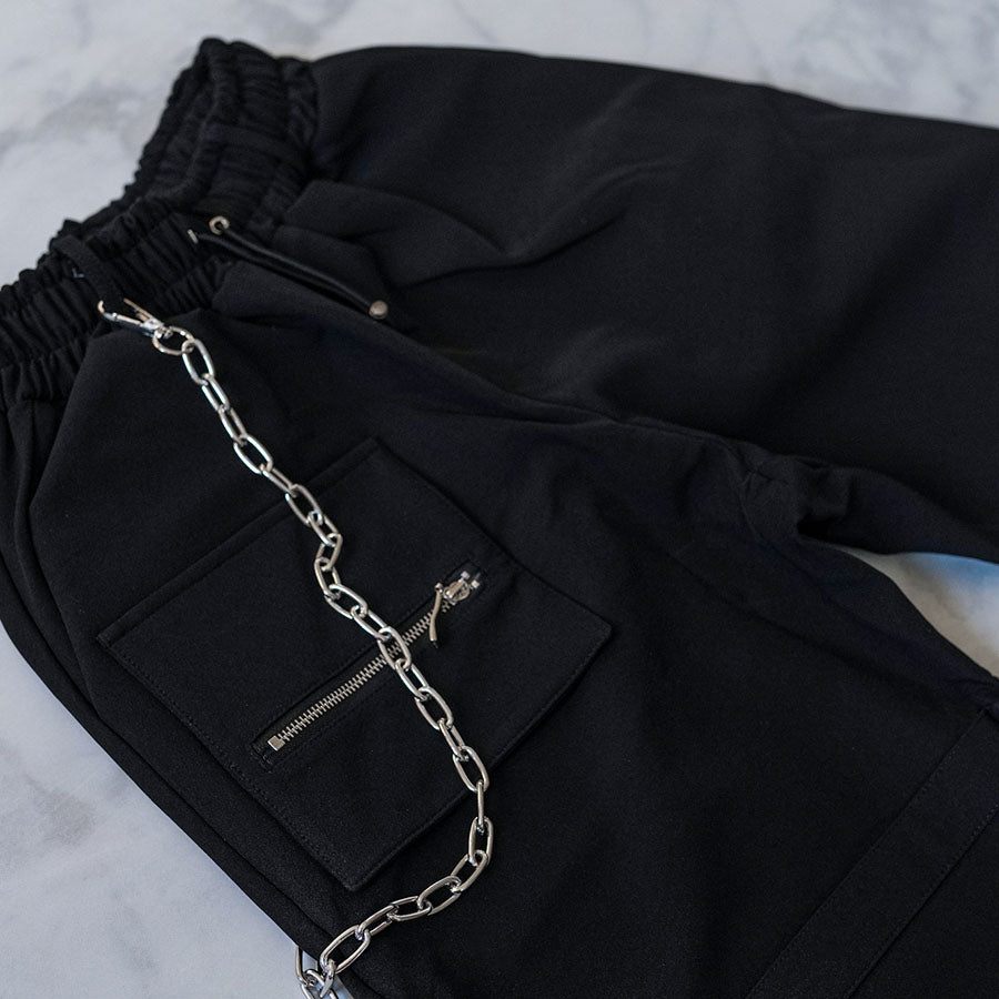 SHEIN Coolane Elastic Waist Cargo Pants With Chain | SHEIN USA