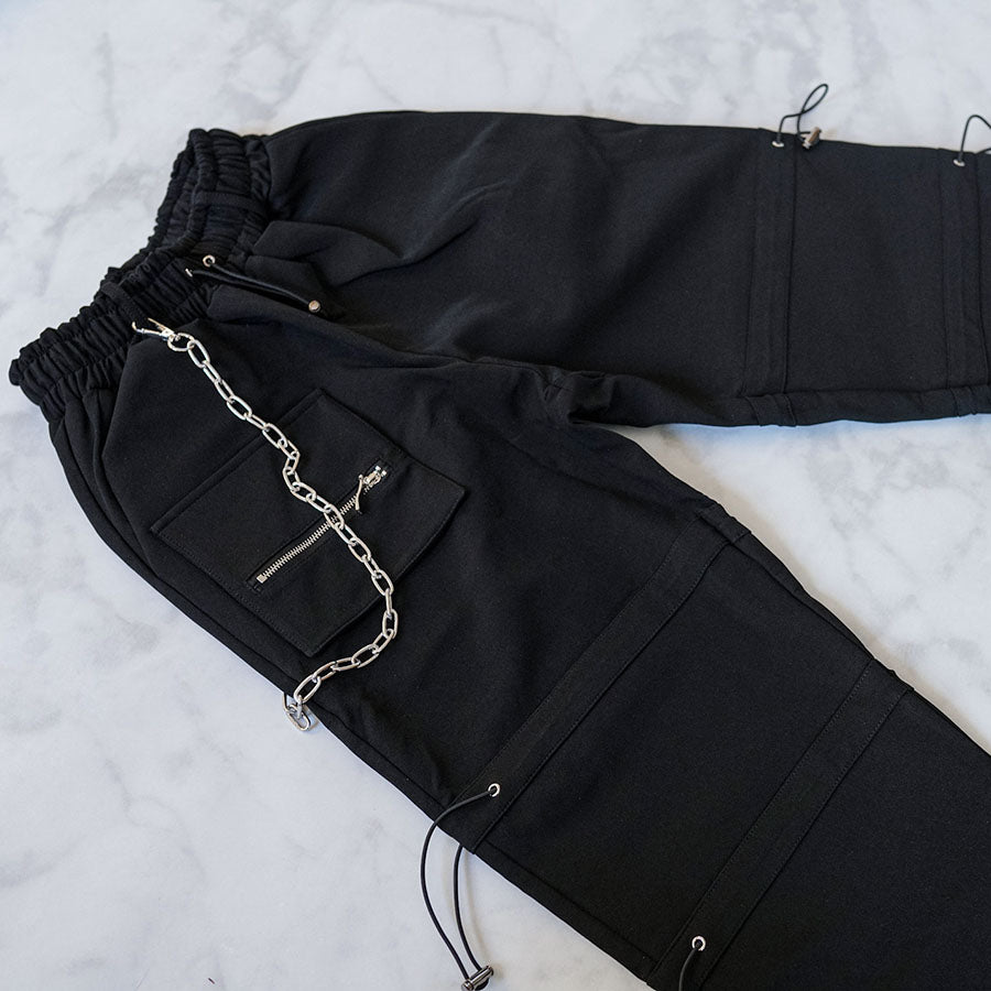 SHEIN Coolane Chain Detail Pocket Side Cargo Pants  SHEIN IN