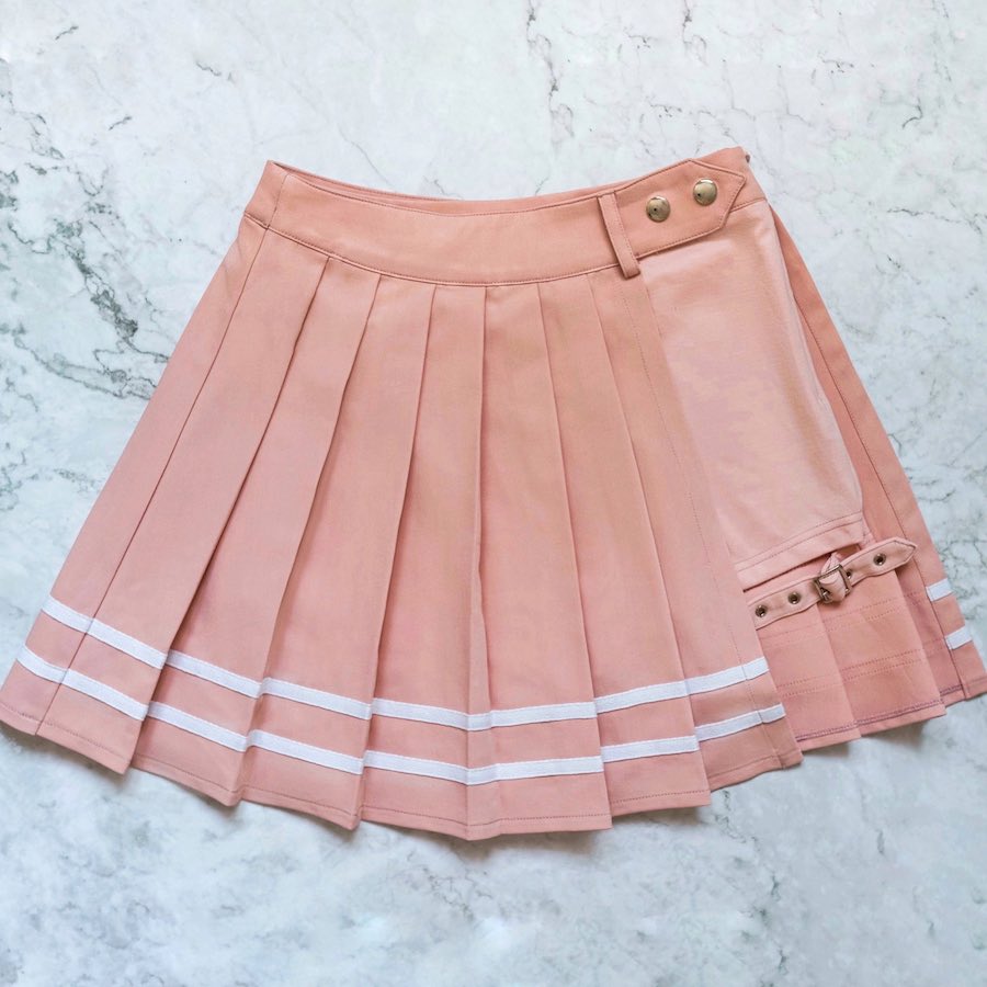 sakura pink slit skirt
